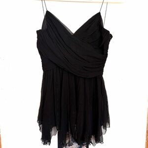 Chloe Black Silk Bustier Camisole
